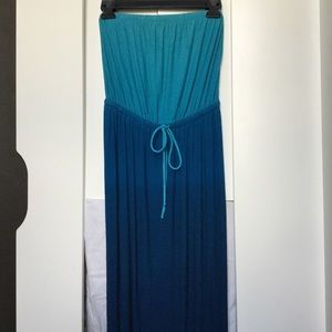 Ombré Tube Maxi Dress
